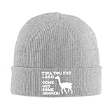 Tina You Fat Lard Come Get Some Dinner Soft Warm Ski Hat Gray Knit Hat Unisex Winter Cuffed