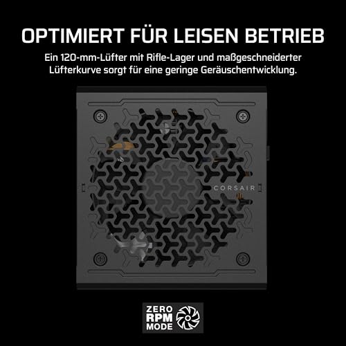 CORSAIR RM750e (2025) Geräuscharmes Vollständig Modulares ATX-Netzteil mit 12V-2x6 Kable – Zero RPM-Lüftermodus, ATX 3.1-Konform, PCIe 5.1-Unterstützung, Cybenetics Gold – Schwarz