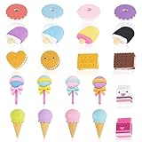 HOSTK 22 Pcs Food eraser, Erasers, Mini Cute Ice Cream Cookie Puzzle Erasers, Take Apart Erasers, fun erasers for Kids, Gifts for Kids, Girls, Prizes for Kids Classroom, Pencil Erasers, School Rewards