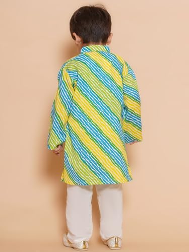 Image of AJ DEZINES Kids Ethnic Wear Cotton Printed Kurta Pyjama Set For Boys