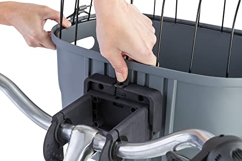 TRIXIE Hundekorb für das Fahrrad vorne bis 5 kg 42 × 39 × 30 cm – Hundefahrradkorb für Lenker 22–32 mm, aus Kunststoff und Gitter mit Schnellfixierung - 13096
