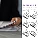 Alipis Office Binder Clips 10pcs Large Binder Clips Metal Paper Clamps Black Office Document Clamps