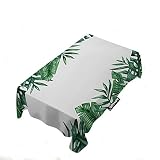 AOYEGO Palm Tree Leaves Table Cloths Rectangle Summer Tropical Green Leaf Exotic Nature Tablecloths