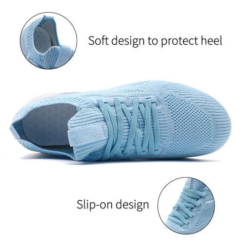 Image of DLWKIPV Womens Slip on Walking Tennis Shoes for Women Work Running Athletic Gym Sports Sneakers Lightweight Casual Shoe