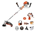PROYAMA 51.7cc 2-Cycle Gas Powered Weed Eater Weed Trimmer, 3-in-1 Gas String Trimmer and Brush Cutter, Anti-Vibration System Tube Orange…