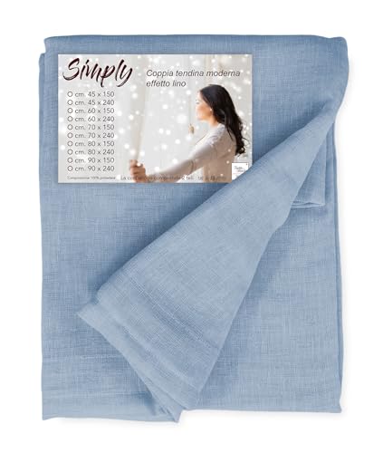Tex family Coppia Tendine Vetro Moderne Simply Azzurro - Tessuto