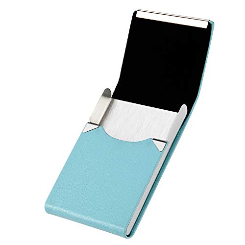Junelsy YH0667 Professional Business Card Holder Case Pu Leather Metal Name Card Holder Pocket Business Card Carrier thumb #1