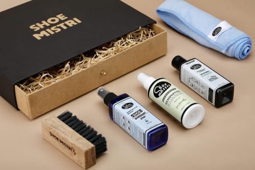 Image of Shoe mistri Universal Shoe Care Kit Drawer | Shoe Cleaning, Polishing & Maintenance Set for Leather, Suede & Sneakers