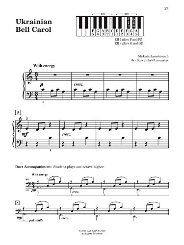 First Book of Christmas Praise: 12 Arrangements for Beginning Pianists