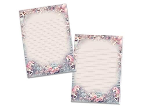 2 blocchetti per scrivere con carta a motivi, fogli per
