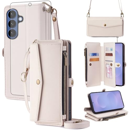 Téléphone case Samsung Galaxy S26 5G étui clapet cuir et vitre écran
