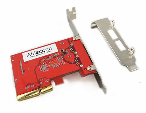 Ableconn PUSB31P2A USB 3.1 Gen 2 (10 Gbps) 2-Port Type-A PCI Express (PCIe) x4 Host Adapter Card