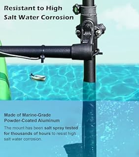 WINDFRD Livescope Transducer Pole Mount for Kayak, Live Sonar Transducer Mount, Compatible with Garmin LVS34, Lowrance, Compatible with RAM Mounts C Size/1.5'' Double Socket Arm (Long)