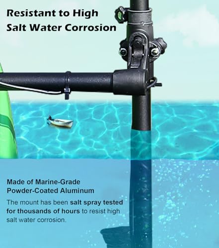 Image of Livescope Transducer Pole Mount for Kayak, Live Sonar Transducer Mount, Compatible with Garmin LVS34, Lowrance, Compatible with RAM Mounts C Size /1.5'' Double Socket Arm (Foldable Extension)