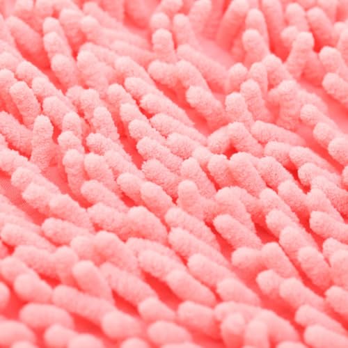Alfombra de chenilla rosa de calidad exclusiva y tacto de lujo 5