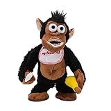 オランウータンのぬいぐるみ,バナナを食べるゴリラのおもちゃ、猿のおもちゃ - 車のホーム用の豪華な磁気尾、子供、大人へのギフト Fivetoo