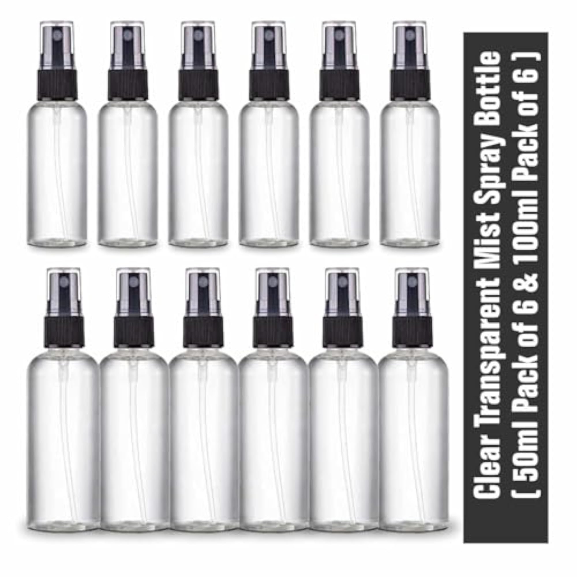Fine Mist Spray Bottles Clear Empty Plastic Travel Bottles