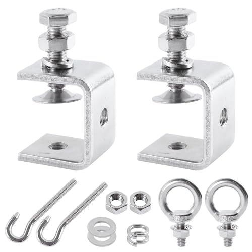 C Klemme Klein C-Zwingen Edelstahl Schraubklemmen Kieferöffnungen 30mm Fixierzange Einstellbar Klemmbereich ist 0-25mm mit Haken und Ringschrauben für Zwingen Holzarbeiten Werkzeug Heimwerken