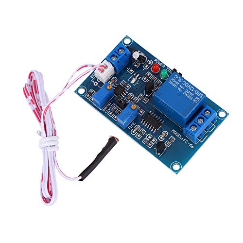 Photoresistor Relay Module, DC 12V Light Control Switch Photoresistor Relay Sensor, Automatic Light Control Switch with Cable