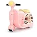 Produktbild SUPRIEE-TOY Baby Schaukelpferd Motorrad Koffer Zwei-in-One-Koffer kann männliche und weibliche Baby Trolley Fahren Plüsch Schaukelpferd Spielzeug (Farbe : Rosa)