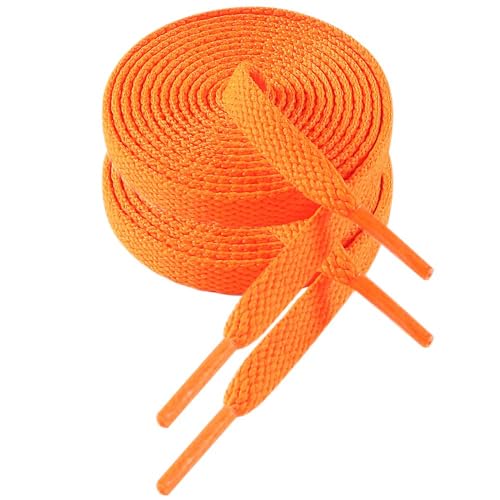 Lacets plats orange de 80 cm VSUDO pour personnaliser vos baskets