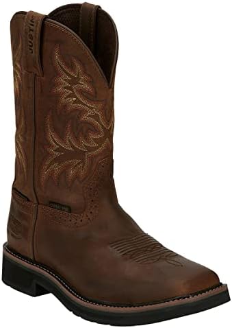 Justin Men's Driller Western Work Boot Steel Toe Tan 12 D(M) US | Image 2