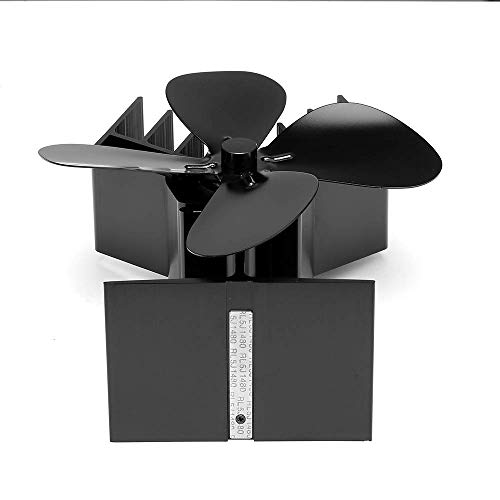 GALAFIRE [ 2 Years ] Eco Wood Stove Fan Heat Powered 4 Blade Log Burner Fan Heat Driven + Magnetic Stove Thermometer Temperature Gauge - Thumbnail 6