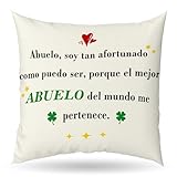 JoyrnalK Regalo Abuelo Funda Cojin Regalos Reyes Magos Regalo para Abuelo Cumpleaños Originales por San Valentin Regalo Dia del Padre Y Abuelo Regalo Abuelos Navida