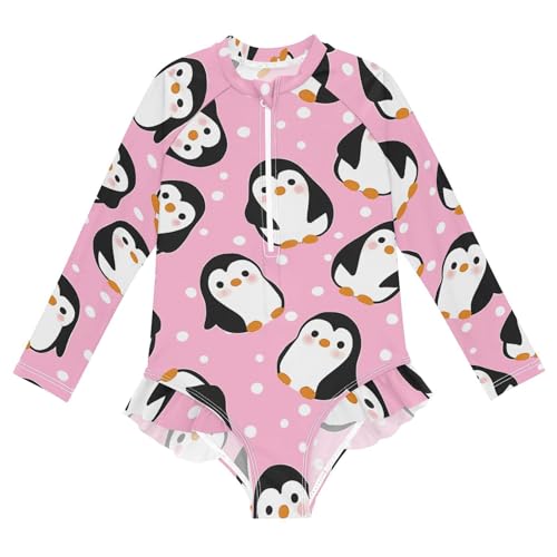 Image of Girls One Piece Swimsuits Long Sleeve Swimsuit Zipper Bathing Suits Swimwear