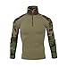 LANBAOSI Chemise de Combat Militaire Homme Airsoft Shirt Tenue Camouflage Uniforme Tactique Séchage Rapide à Manches imperméables Vert Large
