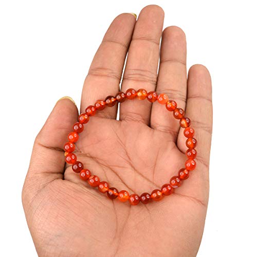 Image of Reiki Crystal Products Certified Natural Crystal Stone Bracelet 6 mm Round Beads for Men and Women | Premium Gemstone Jewellery Collection | Reiki Charged | Multiple Stone Variants Available