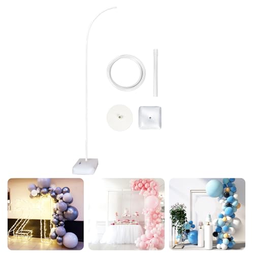 Adjustable Balloon Arch Frame Kit - 8.2ft Stand with Base for Floor - Reusable Arch for Birthday, Baby Shower, Wedding, Graduation Parties - White