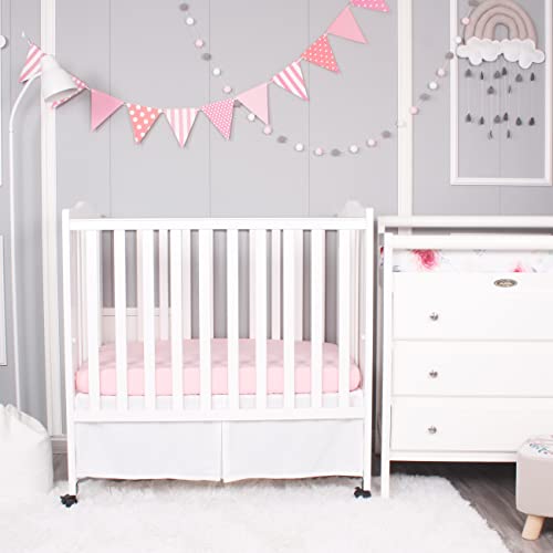 Belsden Pack Of 3 Mini Crib Sheet Set, Pack N Play Sheet Set For Baby Boys And Girls, Cloudy Soft Touch And Machine Washable, Fitted Playard/Portable Crib Sheet, Floral Purple & Pink & Pink Rose #TOP6