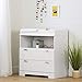 South Shore Reevo Changing Table and Dresser with Drawers, Pure White