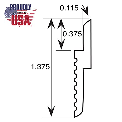 Image of Outwater 46 inch Length 2 Pack Mill Finish Aluminum Z Panel Hanger Clip with Holes