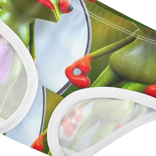 Cotton Toddler Girls Underwear Funny Frogs Green Panties Little Girl Cartoon Underpants Briefs 2t4