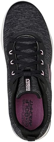 Skechers Women's Go Walk 5 Arch Fit Golf Shoe Sneaker, Black/Pink, 8.5 | Image 2