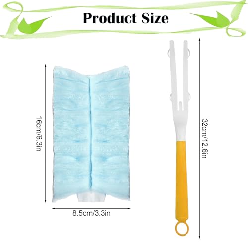 Image of Duster Refills Compatible with Swiffer Duster, 30 Pack Heavy Duty Feather Dusters Kit with 2 Handle, Disposable Duster Replacement Refills for Cleaning Furniture, Blinds, Ceiling Fans,Studies,Car