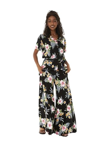 Image of Family Matching Hawaiian Clothes, Hibiscus Black | Black Hibiscus Print • Soft Rayon Fabric • Family Matching Outfits • Vacation Ready • Luau Party Wear