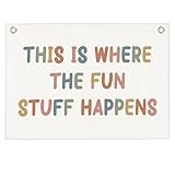 Boho Playroom Wall Decor, Classroom Wall Hanging Banner Flag Decor for Toddler Nursery Bedroom Trendy Room Toy Room