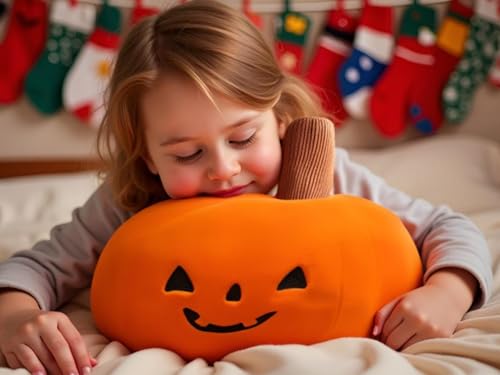 Image of Ryttir 15.7 Inch Big Creative 3D Simulation Halloween Pumpkin Pillow,Fluffy Cars Pillow Outdoor Cushions for Car Owners,Cuddle Companion for Age 0+(Birthday Gender Neutral Gift)