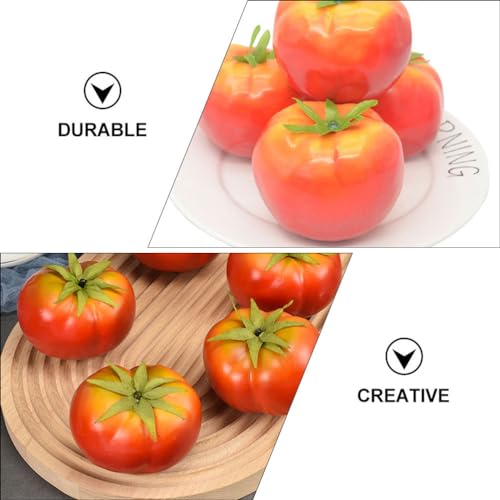 VOSAREA Artificial Vegetables 6pcs Fake Tomatoes Artificial Tomatoes Fake Tomatoes for Decoration Lifelike Plastic Fruit Models Realistic Vegetables Ornament Kitchen Party Food Props by VOSAREA - Image 6