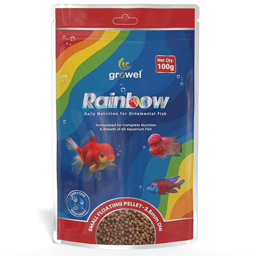 Image of Small Floating Fish Food Pellets 100g | 3.5mm Pellet Size | Highly Digestible & Nutritious Fish Feed for All Aquarium Fish