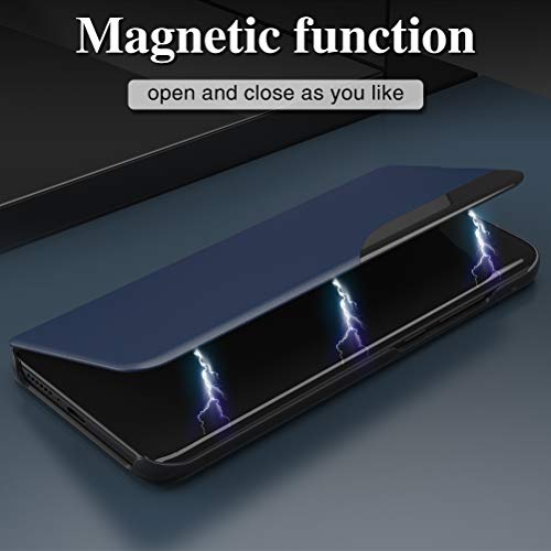 Coque Samsung S23 Ultra Cuir Bleu avec Support Rotatif 360 - 5