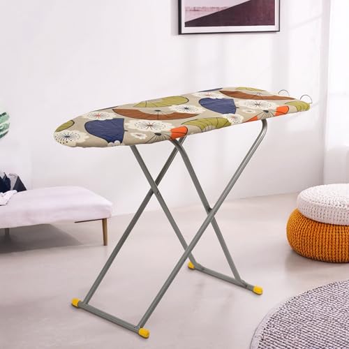 Image of Kuber Industries 15 Inch Adjustable & Foldable Iron Stand for Clothes & Sarees | (Pack of 2) Quick Pressing Board | Ironing Table for Home | Beige