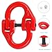 UTHCLO Forged Steel Connecting Link Coupling Tow Hitch Connector Load Safety Chain Attachment Featuring Reliable Locking Anti-Falling Pin for Trailer and Industrial Lifting