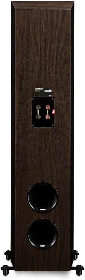 Fluance Signature HiFi 3-Way Floorstanding Tower Speakers with Dual 8" Woofers for 2-Channel Stereo Listening or Home Theater System - Natural Walnut/Pair (HFFW)