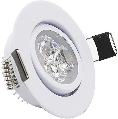 3W LED ダウンライト シーリングランプ 埋め込み式 COBスポットライト 調節可能 回転式シーリングライトフィクスチャデイライト 陥凹シーリングライトスポットライト (Color : 暖かい光)