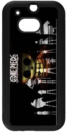 MeowStore Japanese Cartoon OP One Piece Skull Logo Luffy Nami Chorpper Silhouette Phone Case For HTC ONE M8 Black