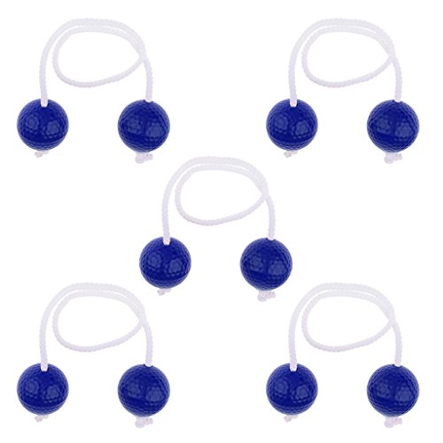 YIJU Bolas de Golfe de 5 Pares - Treino de Treino - Bolas de Golfe de Corda para Crianças - Azul